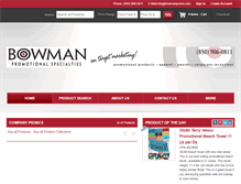 Tablet Screenshot of bowmanpromo.com